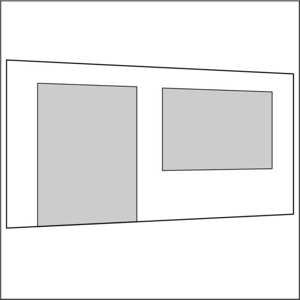 450 cm Seitenwand mit Türe (links) + Großfenster