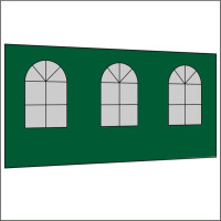 450 cm Seitenwand mit 3 Sprossenfenster grün PMS 7728 C