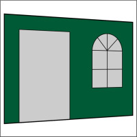 300 cm Seitenwand mit Sprossenfenster und Tür...