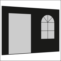 300 cm Seitenwand mit Sprossenfenster und Tür...