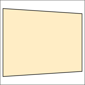 300 cm Seitenwand ohne Fenster sand PMS 7501 C