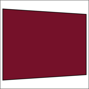 300 cm Seitenwand ohne Fenster bordeaux PMS 1955 C
