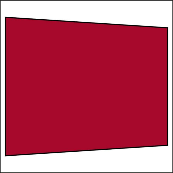 300 cm Seitenwand ohne Fenster rot PMS 207 C