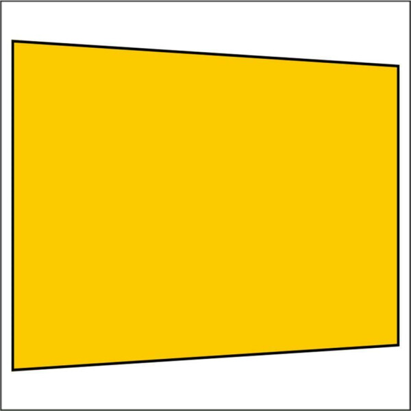 300 cm Seitenwand ohne Fenster gelb PMS 116 C