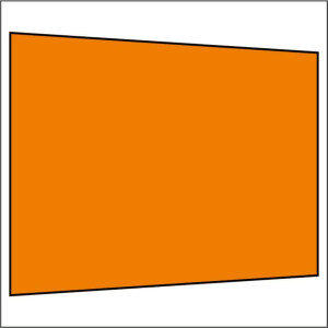 300 cm Seitenwand ohne Fenster orange PMS 716 C