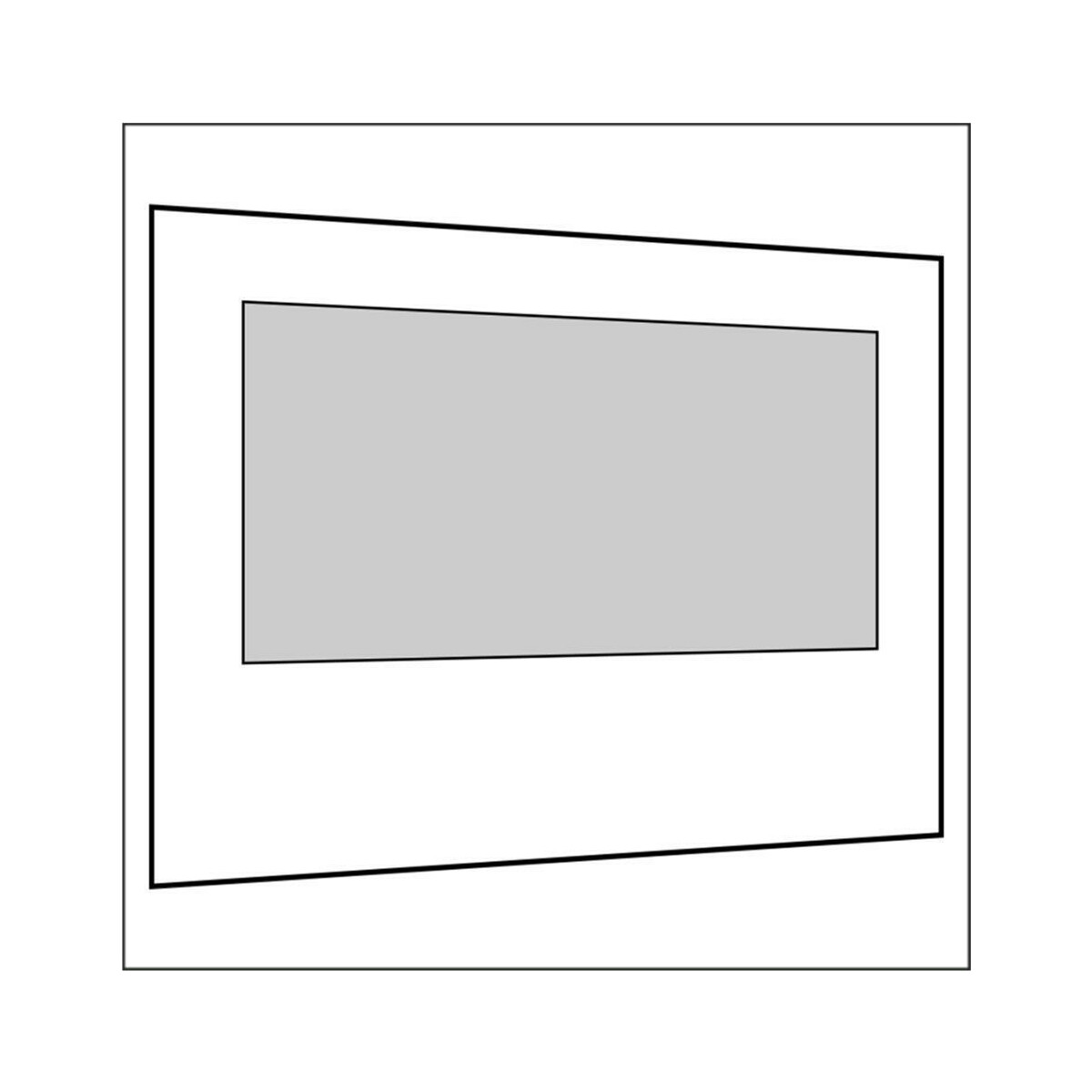 300 cm Seitenwand mit Großfenster weiß