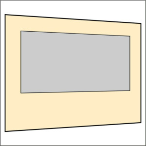 300 cm Seitenwand mit Großfenster sand PMS 7501 C