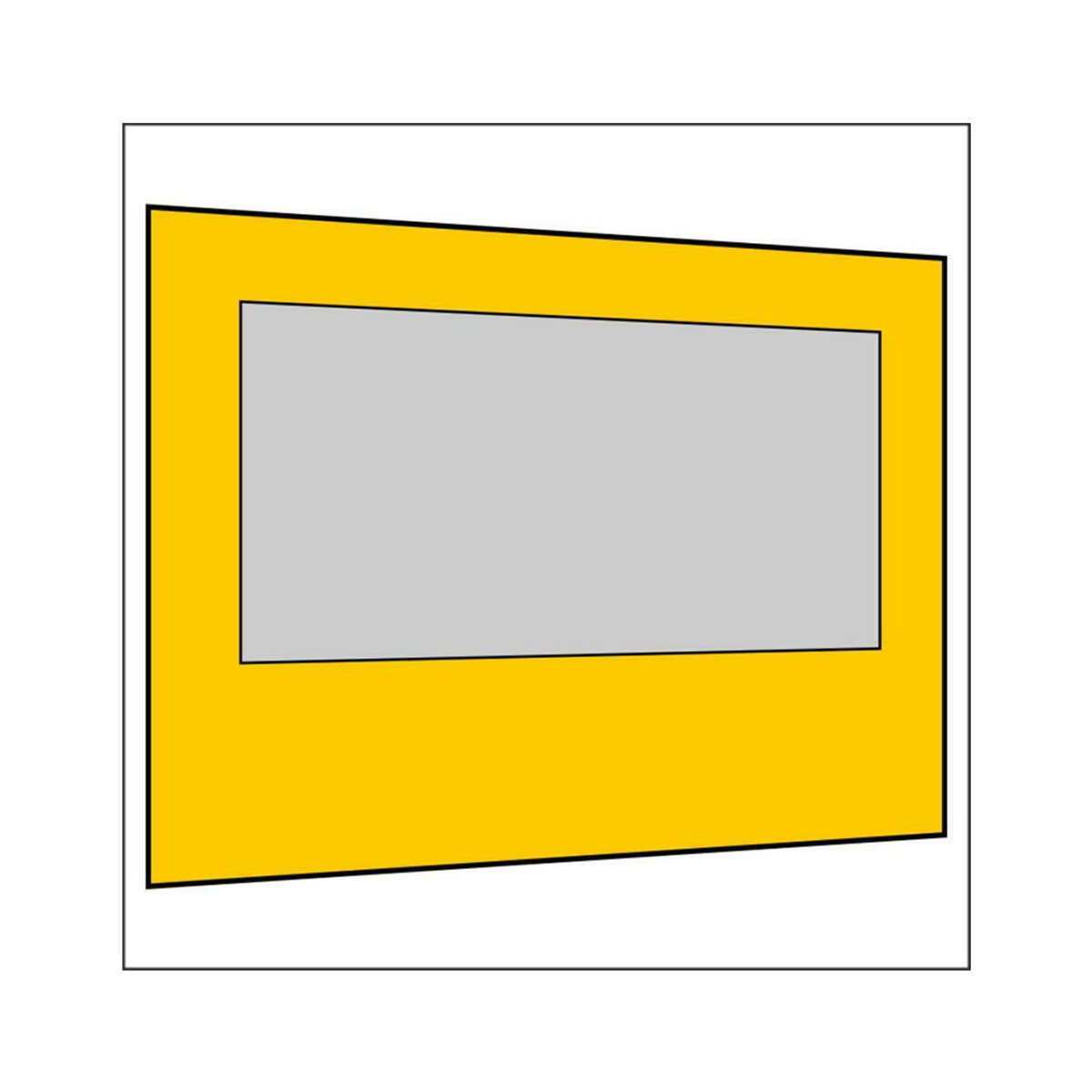 300 cm Seitenwand mit Großfenster gelb PMS 116 C