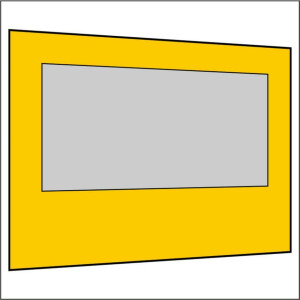 300 cm Seitenwand mit Großfenster gelb PMS 116 C