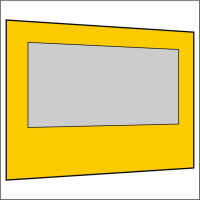 300 cm Seitenwand mit Großfenster gelb PMS 116 C