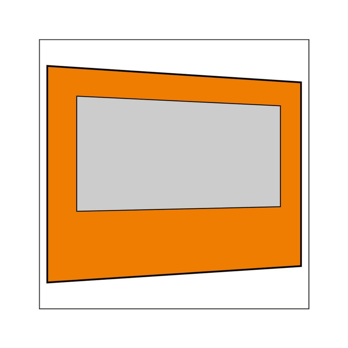 300 cm Seitenwand mit Großfenster orange PMS 716 C
