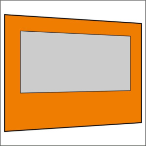300 cm Seitenwand mit Großfenster orange PMS 716 C