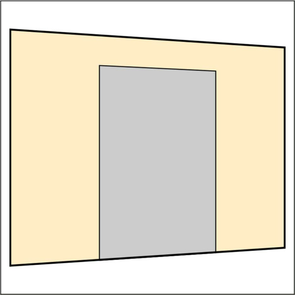 300 cm Seitenwand mit Tür (mittig) sand PMS 7501 C