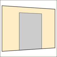 300 cm Seitenwand mit Tür (mittig) sand PMS 7501 C