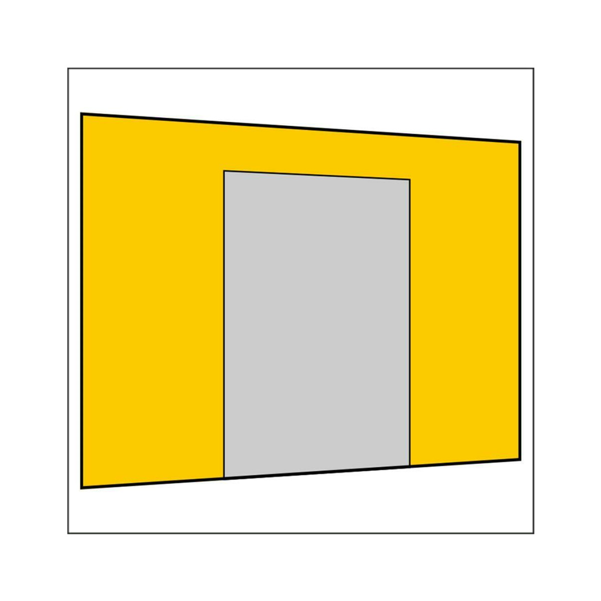 300 cm Seitenwand mit Tür (mittig) gelb PMS 116 C