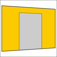 300 cm Seitenwand mit Tür (mittig) gelb PMS 116 C