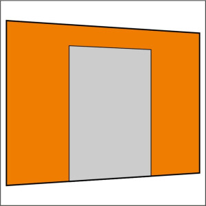 300 cm Seitenwand mit Tür (mittig) orange PMS 716 C