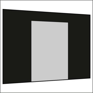 300 cm Seitenwand mit Tür (mittig) schwarz