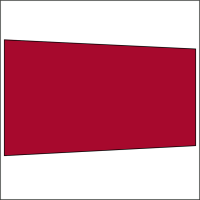 450 cm Seitenwand ohne Fenster rot PMS 207 C