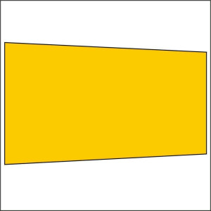 450 cm Seitenwand ohne Fenster gelb PMS 116 C