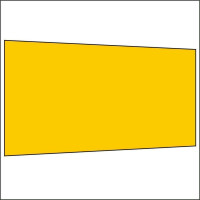 450 cm Seitenwand ohne Fenster gelb PMS 116 C