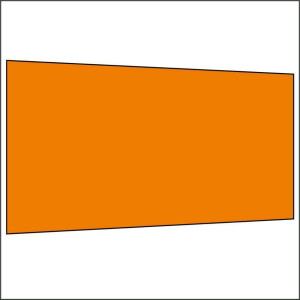 450 cm Seitenwand ohne Fenster orange PMS 716 C