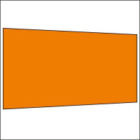 450 cm Seitenwand ohne Fenster orange PMS 716 C
