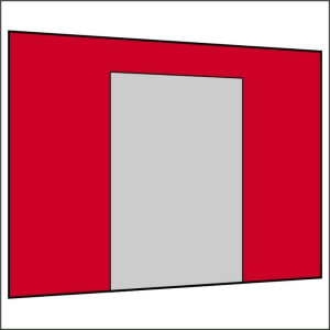 300 cm Seitenwand mit Tür (mittig) s-rot PMS 186 C