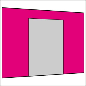300 cm Seitenwand mit Tür (mittig) pink PMS 7424 C
