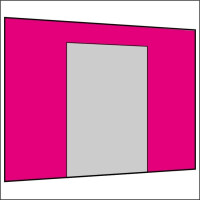 300 cm Seitenwand mit Tür (mittig) pink PMS 7424 C