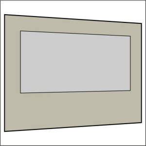 300 cm Seitenwand mit Großfenster hellgrau PMS 3 C