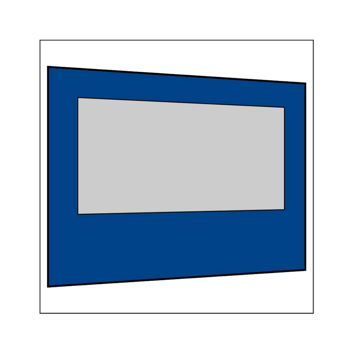 300 cm Seitenwand mit Großfenster königsblau...