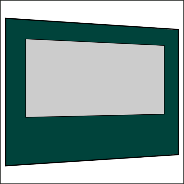 300 cm Seitenwand mit Großfenster dunkelgrün PMS 3305 C