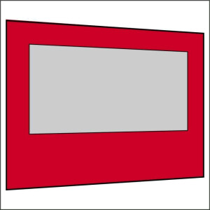 300 cm Seitenwand mit Großfenster s-rot PMS 186 C