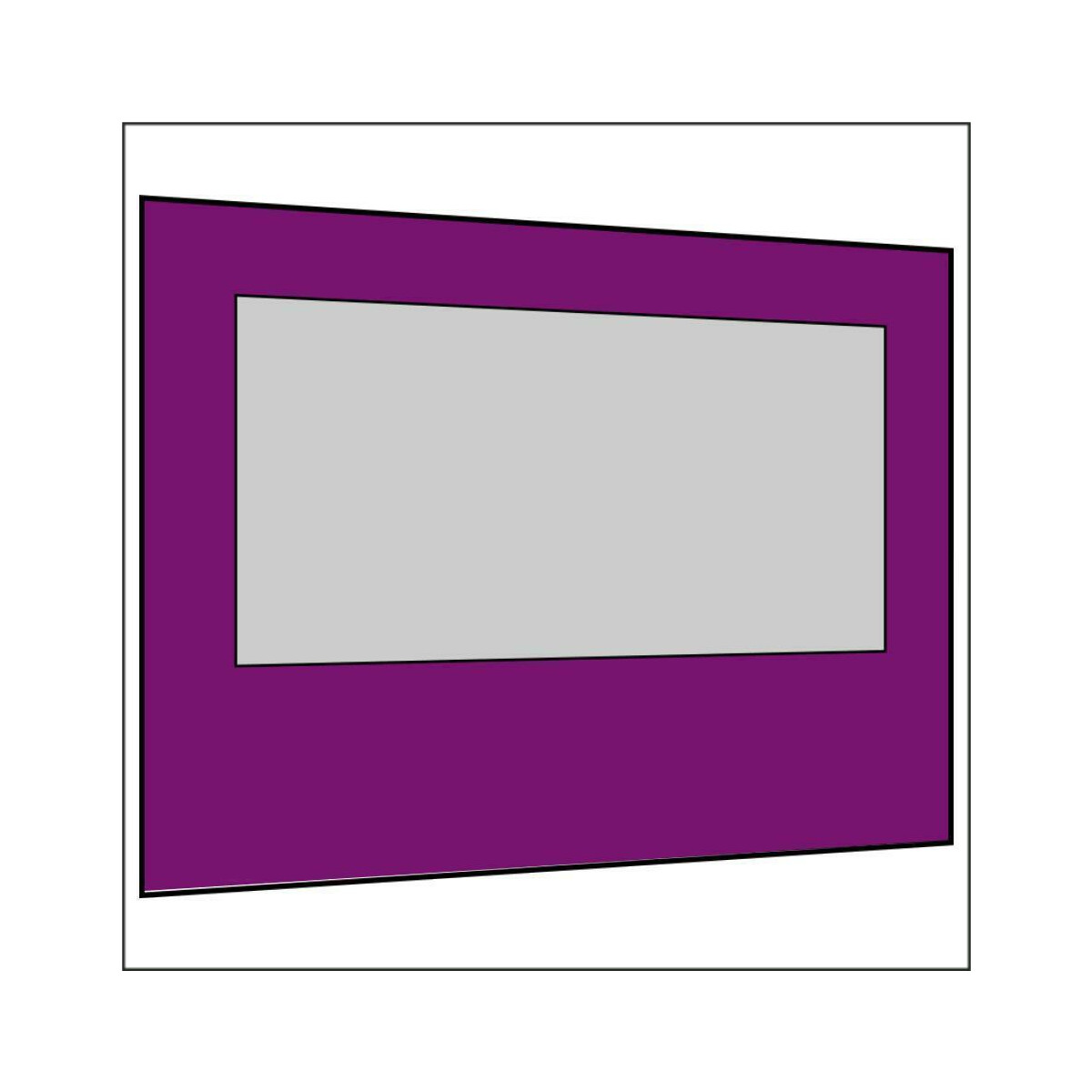 300 cm Seitenwand mit Großfenster lila PMS 255 C