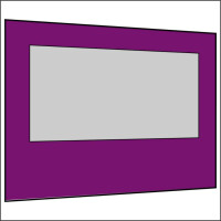 300 cm Seitenwand mit Großfenster lila PMS 255 C