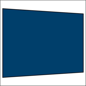 300 cm Seitenwand ohne Fenster marineblau PMS 540 C