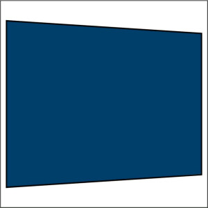 300 cm Seitenwand ohne Fenster marineblau PMS 540 C