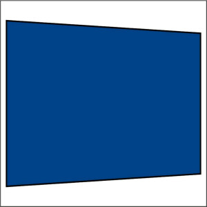 300 cm Seitenwand ohne Fenster königsblau PMS 7685 C