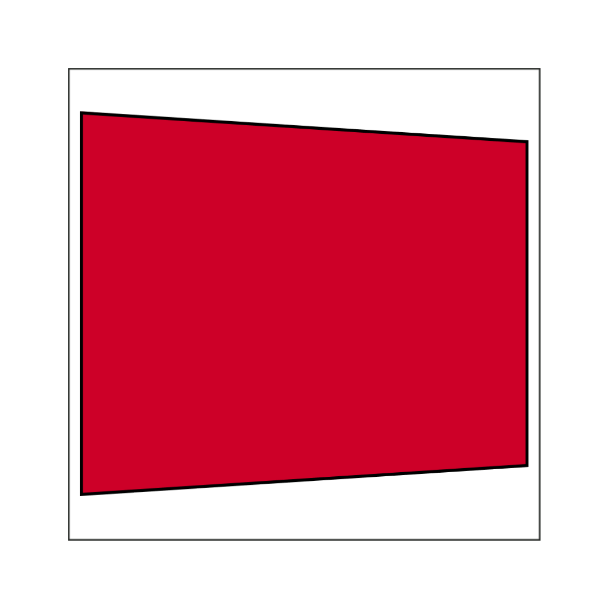 300 cm Seitenwand ohne Fenster s-rot PMS 186 C