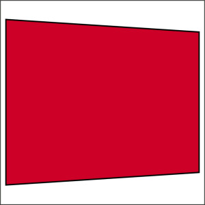 300 cm Seitenwand ohne Fenster s-rot PMS 186 C