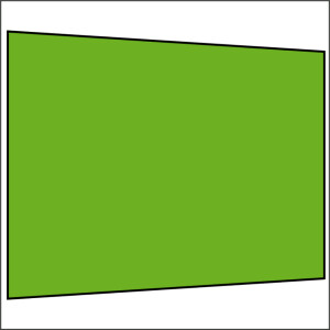 300 cm Seitenwand ohne Fenster apfelgrün PMS 362 C