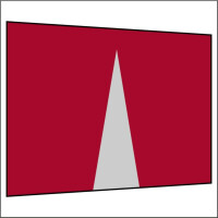 300 cm Seitenwand mit Mittelreißverschluss