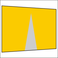 300 cm Seitenwand mit Mittelreißverschluss