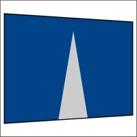 300 cm Seitenwand mit Mittelreißverschluss