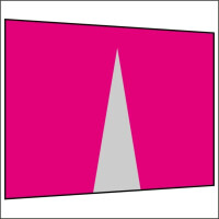 300 cm Seitenwand mit Mittelreißverschluss