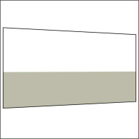 450 cm Seitenwand halb hoch 95 cm incl. Stange