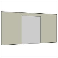 450 cm Seitenwand mit Türe (mittig)