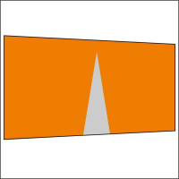 450 cm Seitenwand mit Mittelreißverschluss