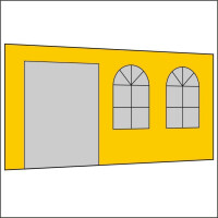 450 cm Seitenwand mit Türe (links) + Sprossenfenster